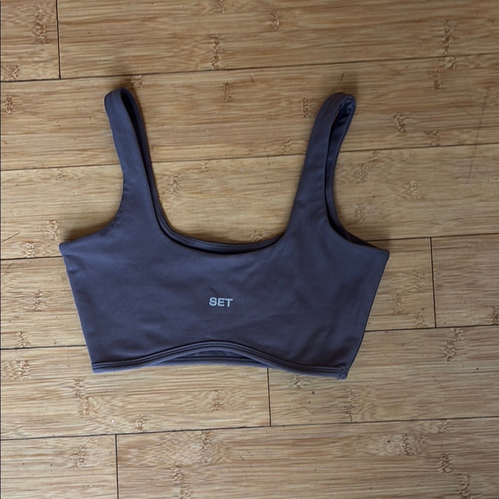 Set Active - Smoke Formcloud Rise Bra